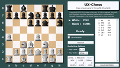 ScreenShot Image : UX-Chess - Chess computer game for Silverlight®
